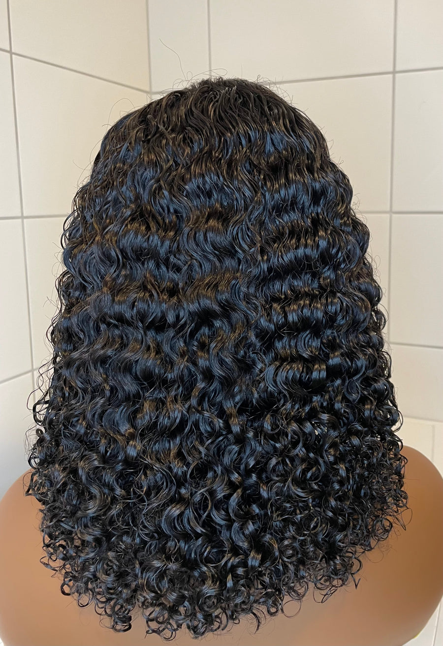 Curly Human Hair Wig Wawa Kiki