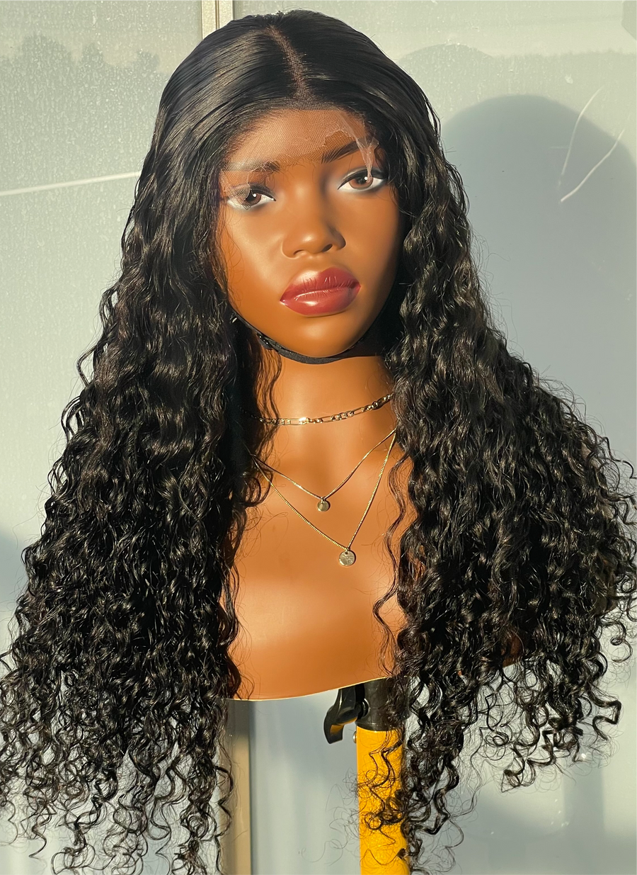 Curly Human Hair Wigs Made With 5x5 HD Closure.