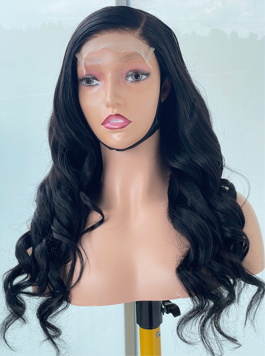 Raw Human Hair, Body Wave Hair Wig.