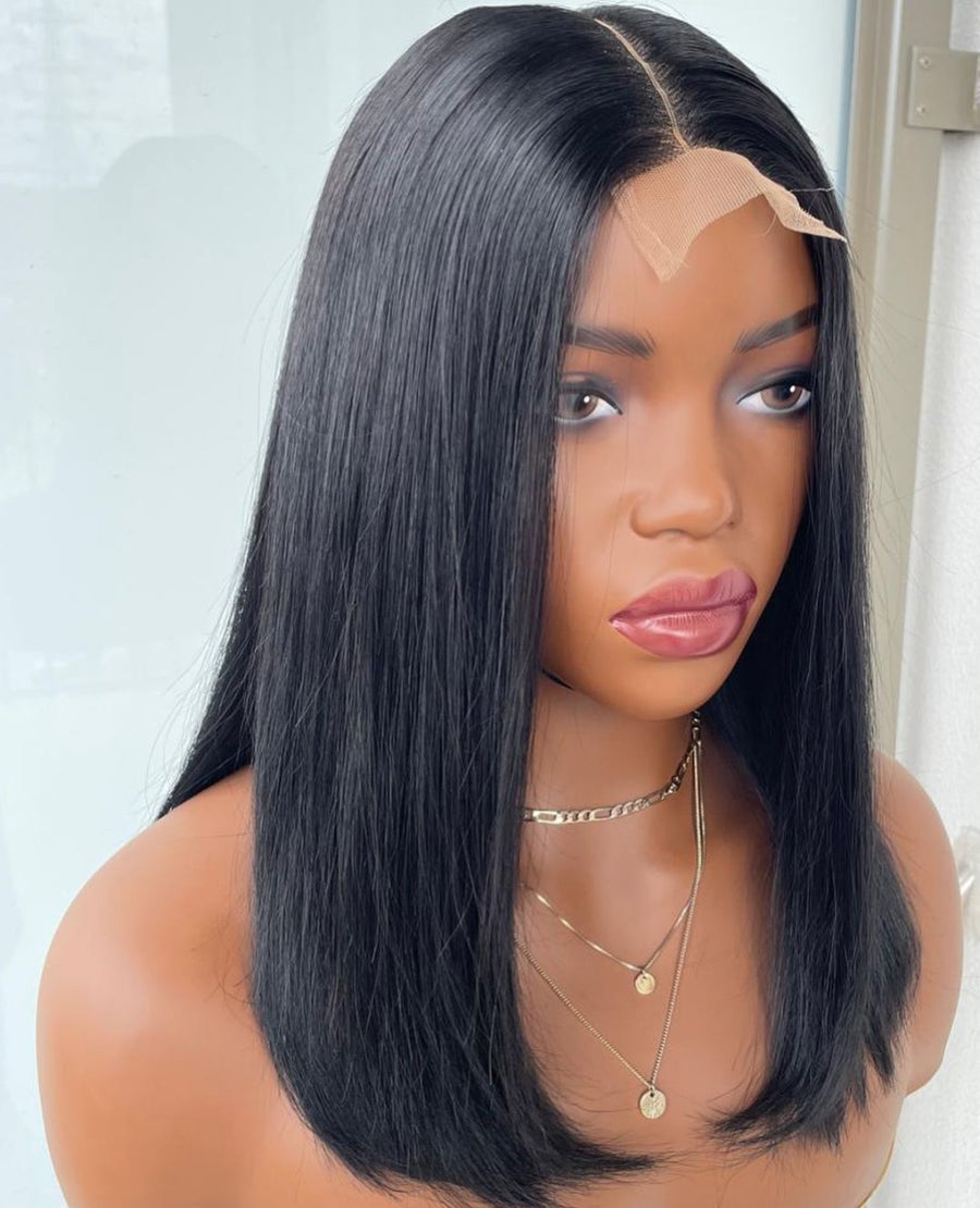 Bone Straight Human Hair, Wig made with Kim K Closure