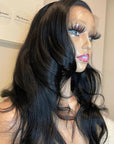 Human Hair Body Wave 
Raw Human Hair Wig Made with 13x4 HD Frontal