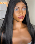 Straight Human Hair, Made With HD Lace Closure Wig