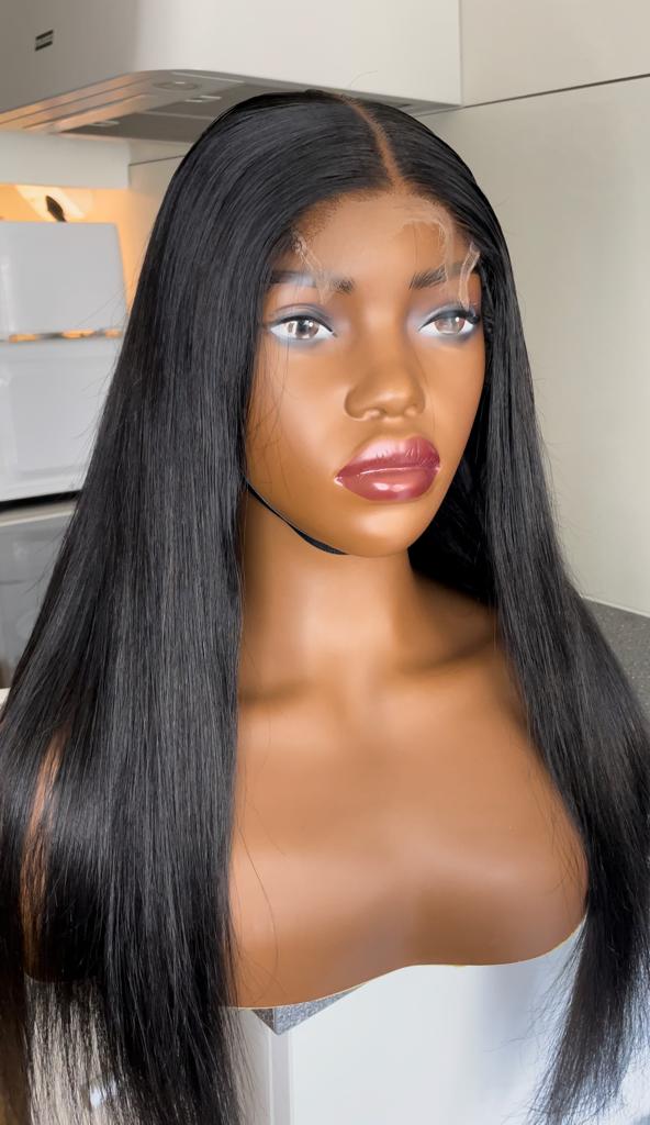 Straight Human Hair, Made With HD Lace Closure Wig