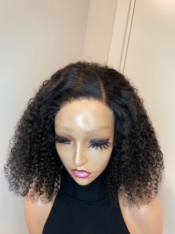 Kinky Curly Closure Wig Human Hair