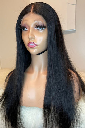 Straight Human Hair, Made With HD Lace Closure Wig